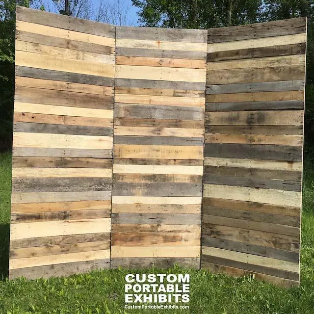 Portable Pallet Wood Expo Booth