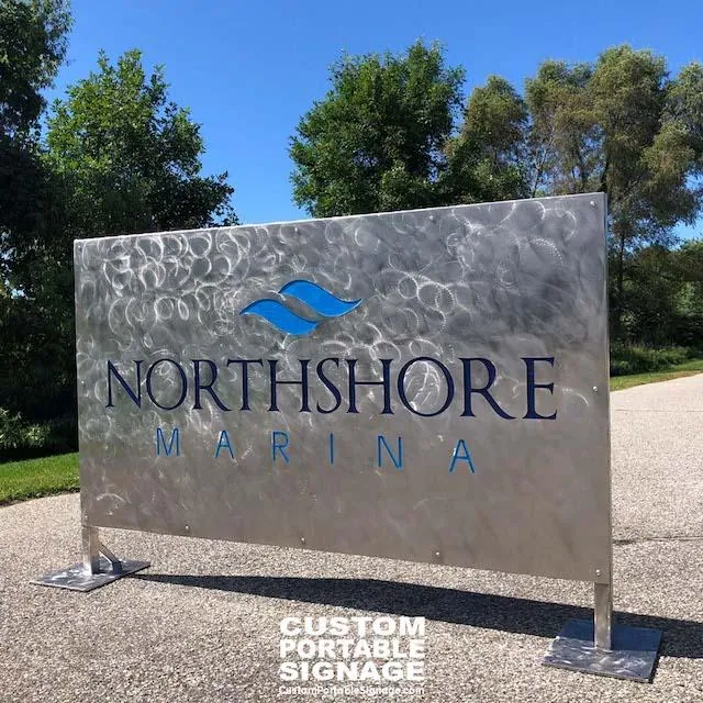 Business Front Signs Portable Stainless Steel Sign
