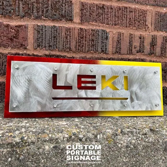 Stainless Steel 3d Sign leki Poles Retail  Signage